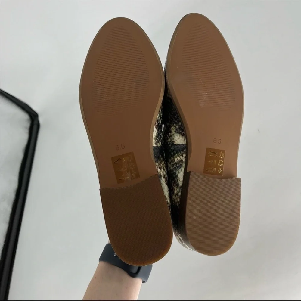 MADEWELL NEW THE ALEX LOAFERS SNAKE EMBOSSED LEATHER DEEP WOODLAND MULTI SNAKE - Picture 8 of 10